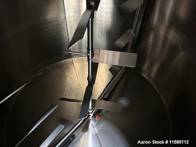 Used Walker 4000 Gallon 316L Stainless Steel Kettle – Jacketed, Double Motion Agitator, CIP, Polished, 2018