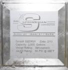 Used W.M. Sprinkman, 2,800 gallon Sanitary Jacketed Agitated Processor.