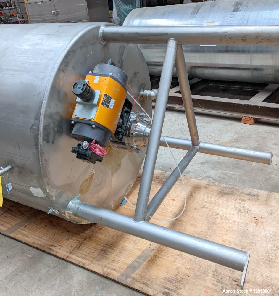 Used A&B Process Systems 500 Gallon Jacketed Tank, 304 Stainless Steel,