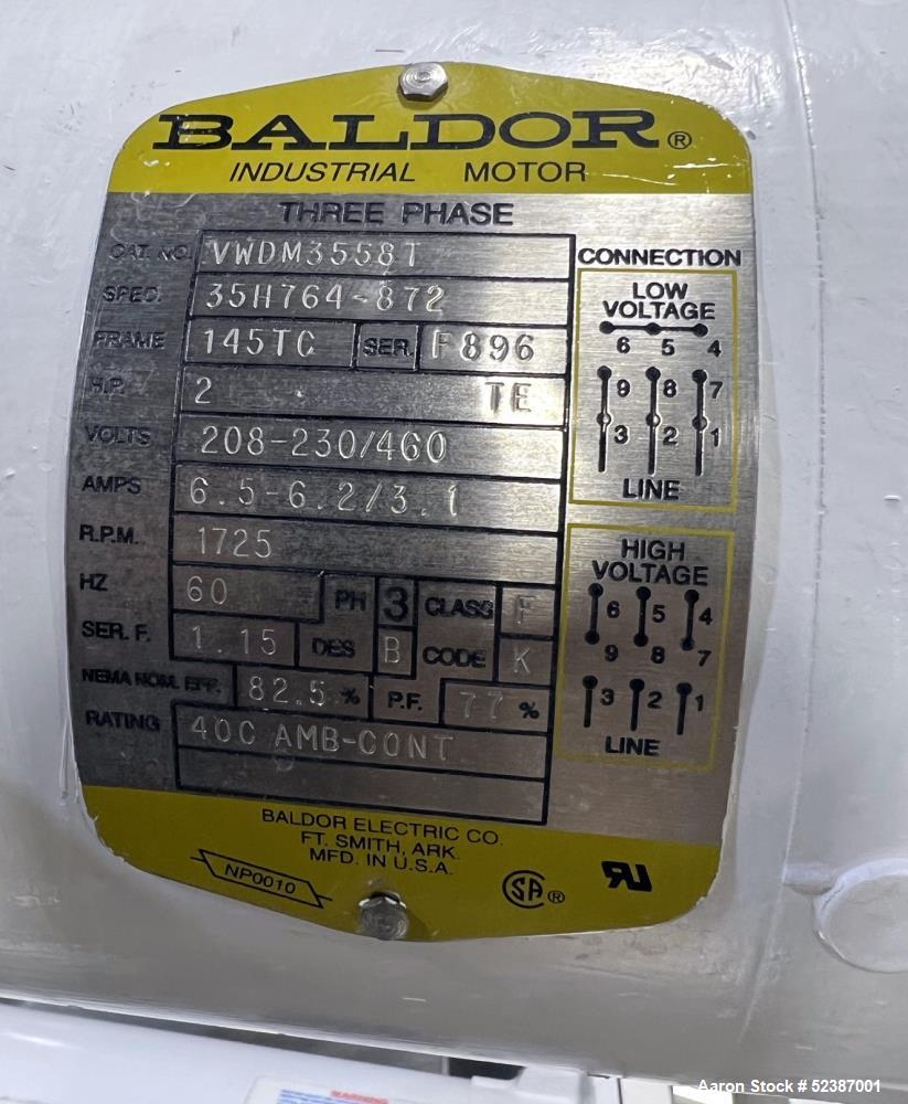 Used Crepaco Jacketed Mix Kettle, Stainless Steel, Model B, Approximately 500 Gallons. Flat top with agitator bridge and (2) 1/3 hinged covers, slight coned bottom. Approximately 60" diameter x 42" s...