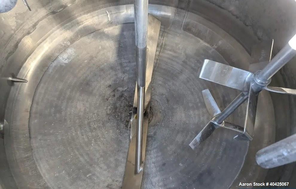 Used DCI 800 Gallon Twin Motion Kettle | 316 Stainless Steel | Jacketed | Dual Agitators | Dish Top & Bottom