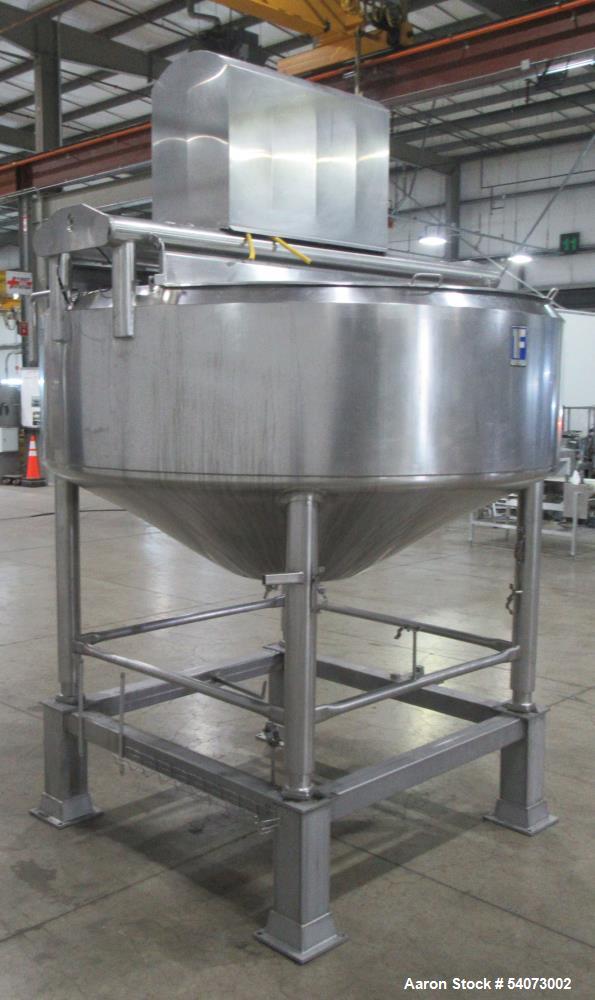 Used Feldmeier Cooker-Cooler Kettle | Model 70N40 | Agitated | 642 Gal Total | 400 Gal Working | 316L/304 SS