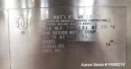 Used Groen Jacketed Mix Kettle, 500 Gallon