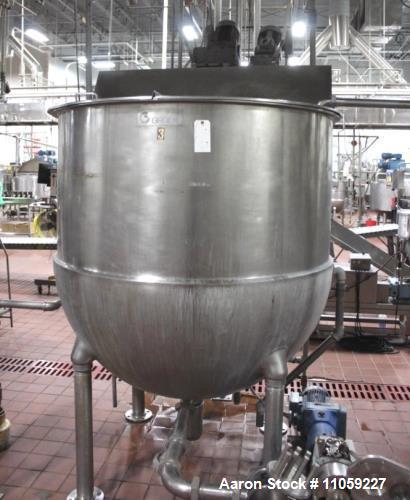 Used- Groen Jacketed Mix Kettle, 500 Gallon