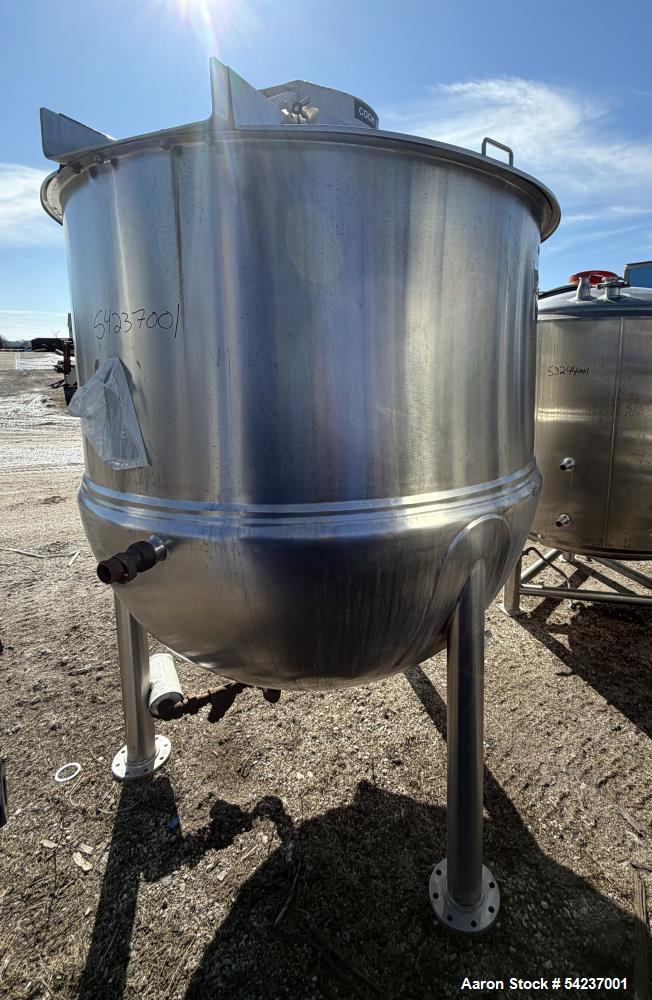 Used Lee Industries 800 Gallon Double Motion Kettle – Model 800 D9MS, 90 PSI Jac