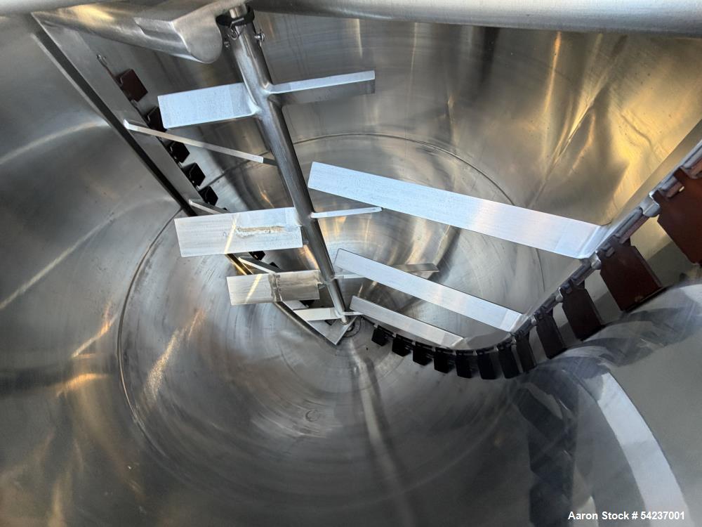 Used Lee Industries 800 Gallon Double Motion Kettle – Model 800 D9MS, 90 PSI Jac