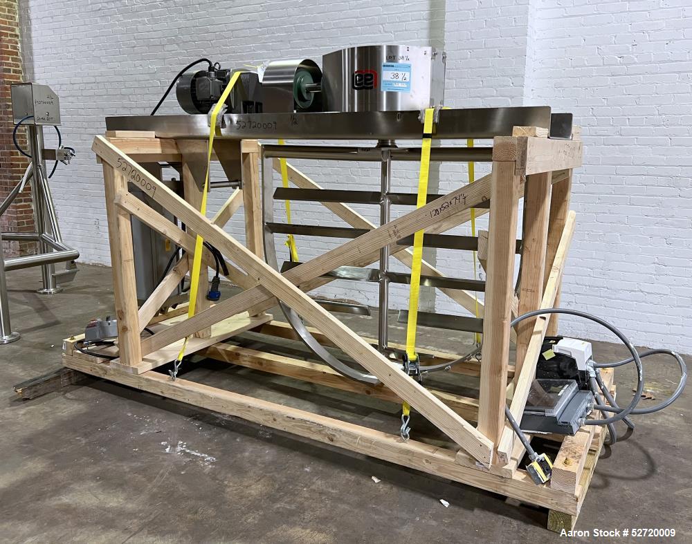 Used Lee Floor Mounted 500 Gallon Dual Motion Tilt Back Agitator Assembly, Model 9M, 316 Stainless Steel. Approximate 60" wide anchor style agitator. Inner bars approximate 25" long x 3" wide x 3/4" ...