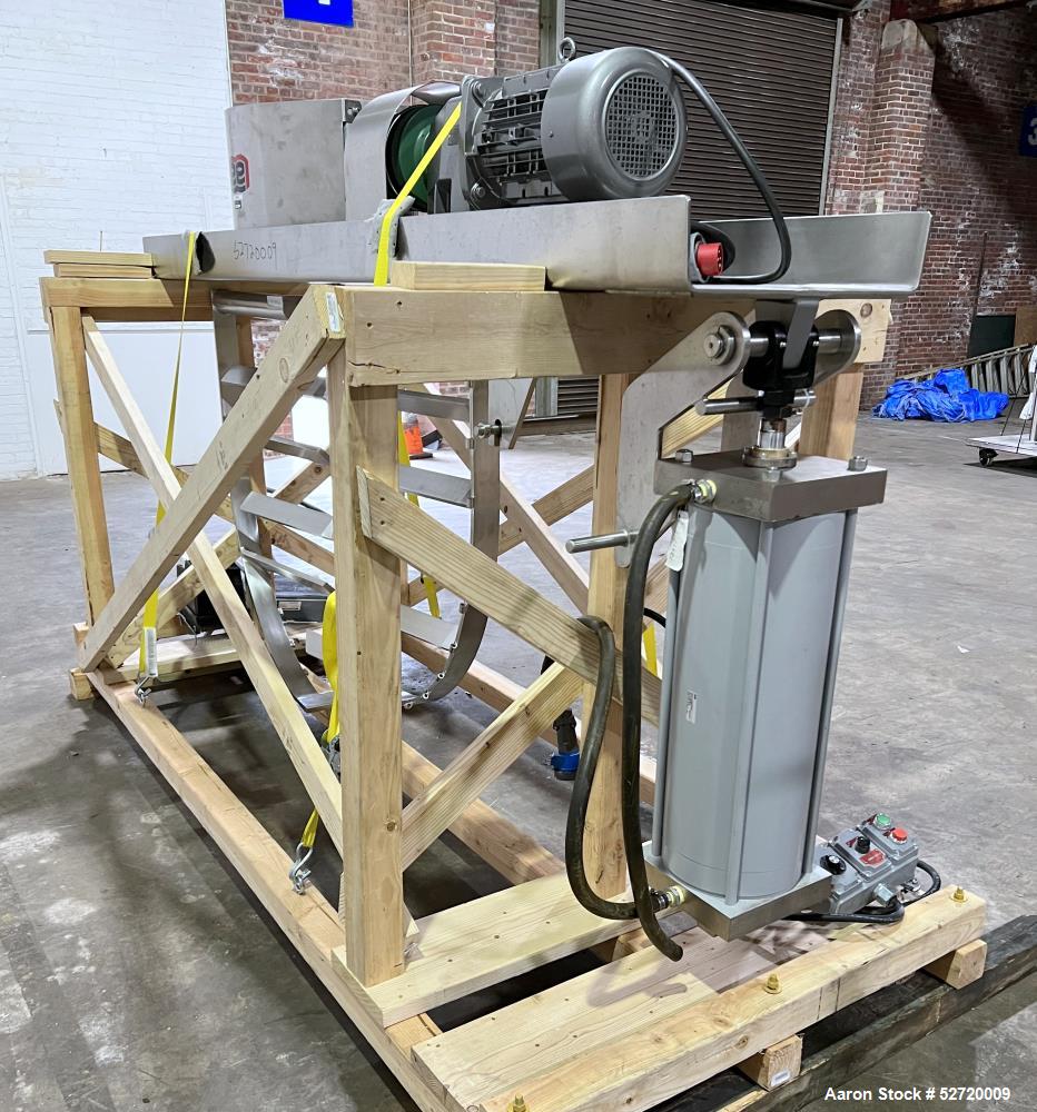 Used- Lee Floor Mounted 500 Gallon Dual Motion Tilt Back Agitator Assembly, Model 9M, 316 Stainless Steel. Approximate 60" w...