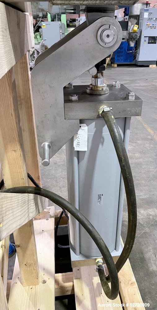 Used Lee Floor Mounted 500 Gallon Dual Motion Tilt Back Agitator Assembly, Model 9M, 316 Stainless Steel. Approximate 60" wide anchor style agitator. Inner bars approximate 25" long x 3" wide x 3/4" ...