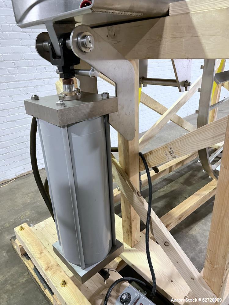 Used- Lee Floor Mounted 500 Gallon Dual Motion Tilt Back Agitator Assembly, Model 9M, 316 Stainless Steel. Approximate 60" w...