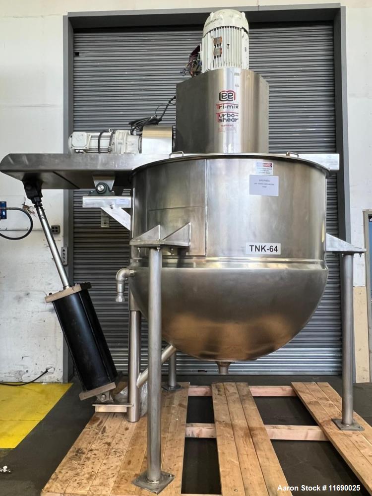 Used Lee Trimix Turboshear 600 Gallon Jacketed Mixing Kettle – Triple Motion Scraper & Homogenizer System