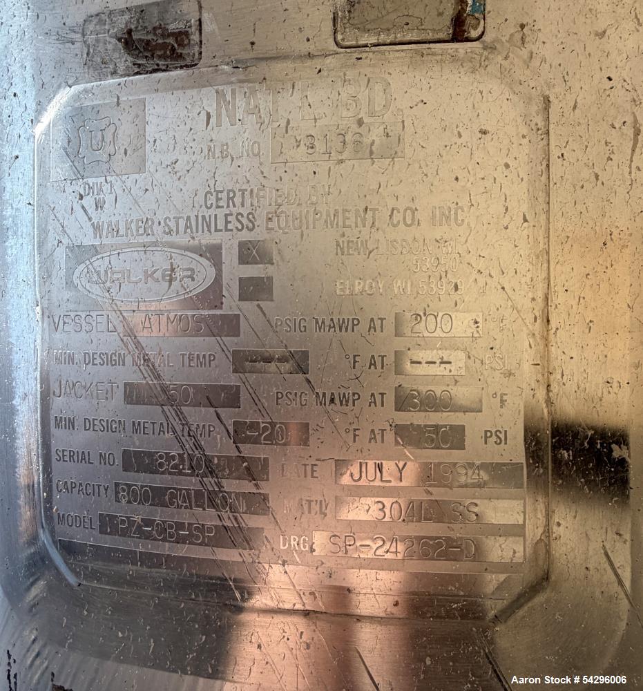 Used Walker 800 Gallon Stainless Steel Jacketed Processor Kettle – Anchor Agitat