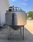 Used- APV Crepaco Stainless Steel Jacketed Kettle, Approximate 600 Gallon, 304 Stainless Steel, Vertical. Approximate 66