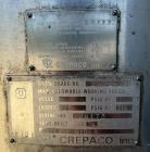 Used- APV Crepaco Stainless Steel Jacketed Kettle, Approximate 600 Gallon, 304 Stainless Steel, Vertical. Approximate 66