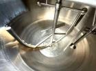 Used- 500 Gallon Sanitary, Self Contained Jacketed Mixing Kettle with Sweep/Scra