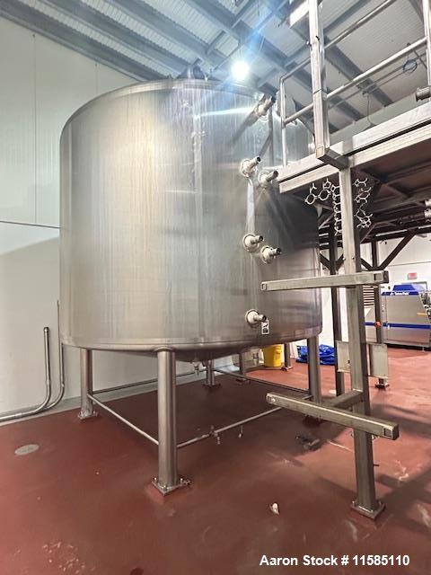 Used Walker 316L Stainless Steel 6000 Gallon Kettle, Model PZ-CB-SP. Atmospheric Internal