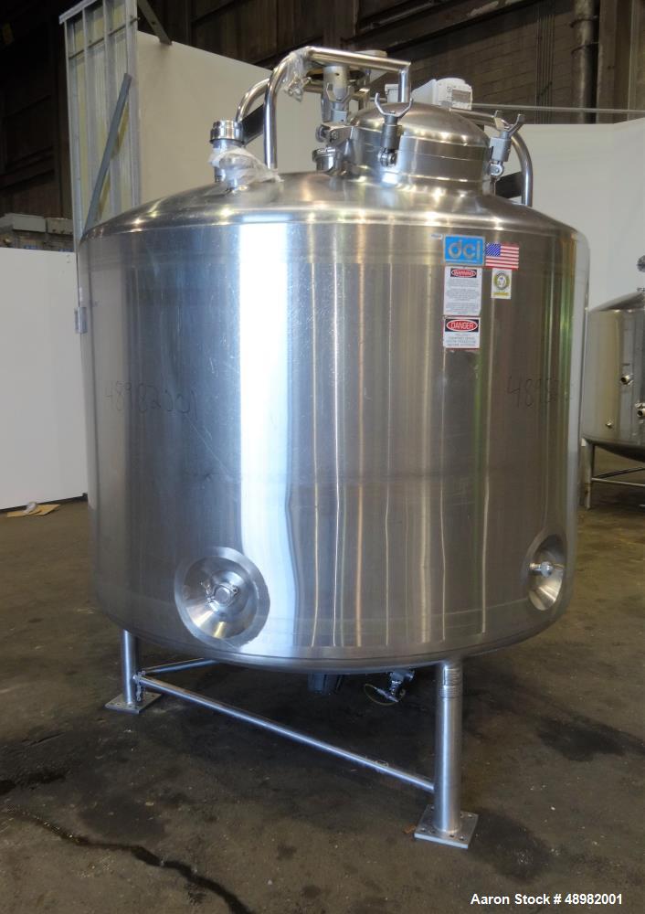 Used DCI Jacketed Tank, 900 Gallon, 316L Stainle