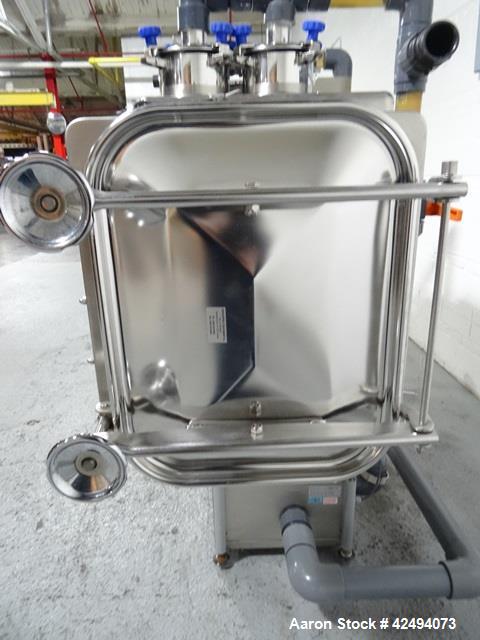 Used IsoTech Design Isolator, Model 150PROTECT. Stainless steel construction, 48" wide x 30" deep x 28" high chamber, single sided, (3) gloves, 20" x 20" x 24" long anti chamber with glove, end mount...