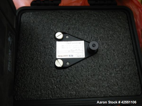 Used Beta Laser Mike, controller model 182-300, serial# 98-2862, with model 201-100, range from .25-25mm, +/- .006%, serial# 98-129 mike, model 202-200, range from .36-50.8mm, +/- .004%, serial# 98-0...