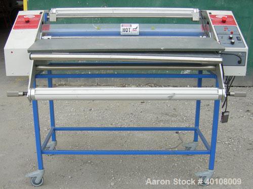 Used:  Ledco Inc. Signmaster 44" Hot Roll Laminator/Mounter.  Maximum laminating width 44", variable speed 1-25 feet per minute, laminating roll diameter 3", roll core size 3", film thickness 1 mil a...