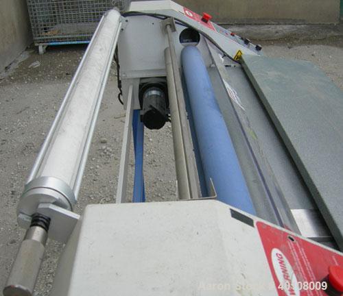 Used:  Ledco Inc. Signmaster 44" Hot Roll Laminator/Mounter.  Maximum laminating width 44", variable speed 1-25 feet per minute, laminating roll diameter 3", roll core size 3", film thickness 1 mil a...
