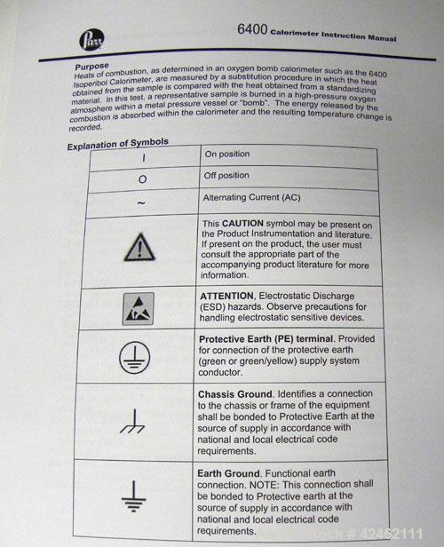 Used- Parr 6400 Bomb Calorimeter