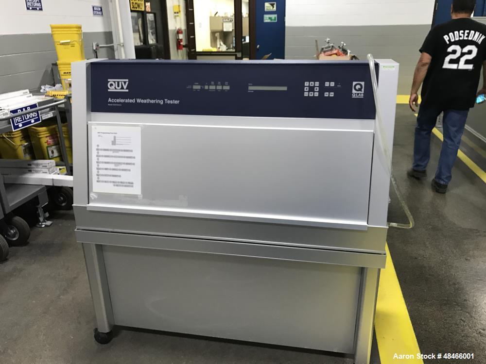 Used Q-Lab QUV/Basic Accelerated Weathering Tester. UV exposure: choice of lamps for various applications. Exposure temperature of up to 176F. Condensation exposure: direct. Sample temperatures: of u...