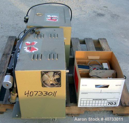 Used Falex friction and wear testing machine, model Falex-1 Ring and Block. Test speed 9 to 3600 rpm, load 5 to 1300 lbs, temperature up to 400 degrees F. Driven by an approximate 2 hp DC gearmotor. ...