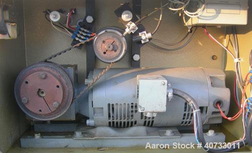Used Falex friction and wear testing machine, model Falex-1 Ring and Block. Test speed 9 to 3600 rpm, load 5 to 1300 lbs, temperature up to 400 degrees F. Driven by an approximate 2 hp DC gearmotor. ...