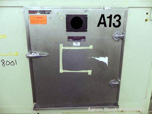 Used Atlas Model CI65 Weather-Ometer, 304 Stainless Steel. Inside 43-1/2" wide x 39-1/2" deep x 34" tall. Door opening 29-1/4" x 26". 1/3 Phase, 60 hz, 230 volt, 80/65 amps.