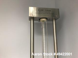 Used KARR Column Bench Top Unit, Model BTU-24. Consists of a 5/8” diameter glass column with the top and bottom chamber expanded to 1” diameter. Plate stack height is 24”. (2) plate stack assemblies ...