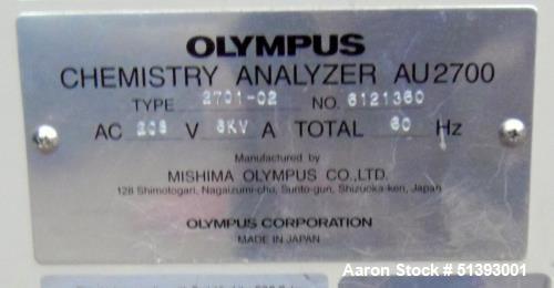 Used Beckman Olympus AU 2700 Chemistry Analyzer
