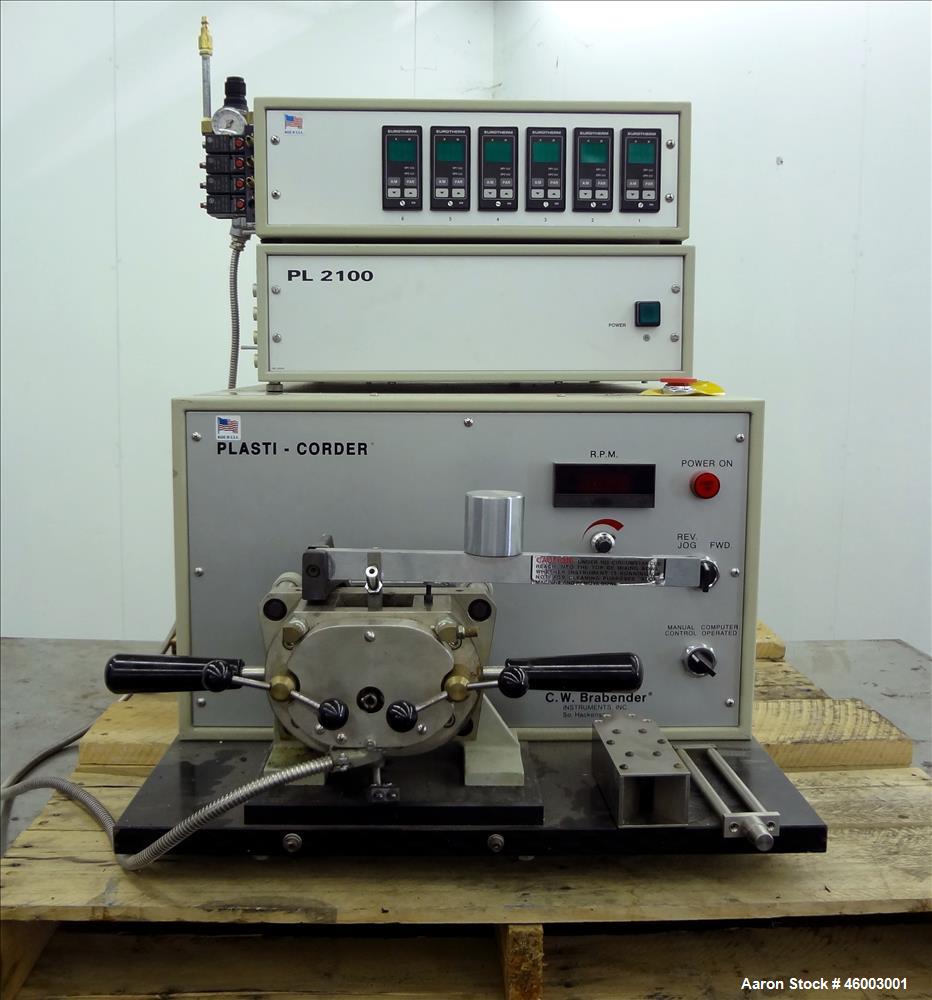 Used Brabender Plasti-Corder Model PL2100 Extruder with mixer and extruder acce