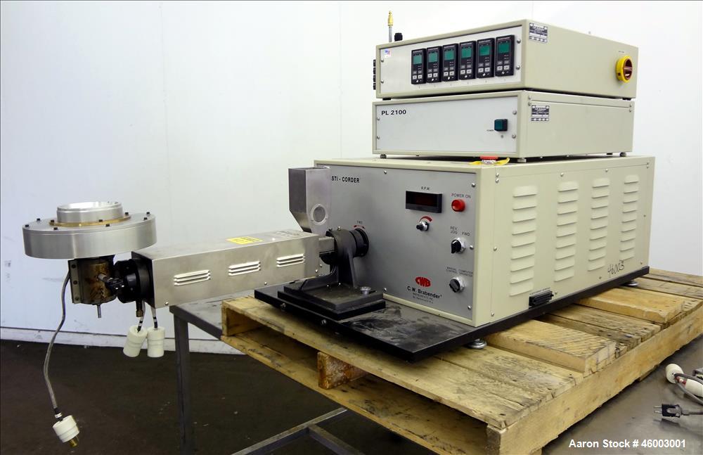 Used Brabender Plasti-Corder Model PL2100 Extruder with mixer and extruder acce