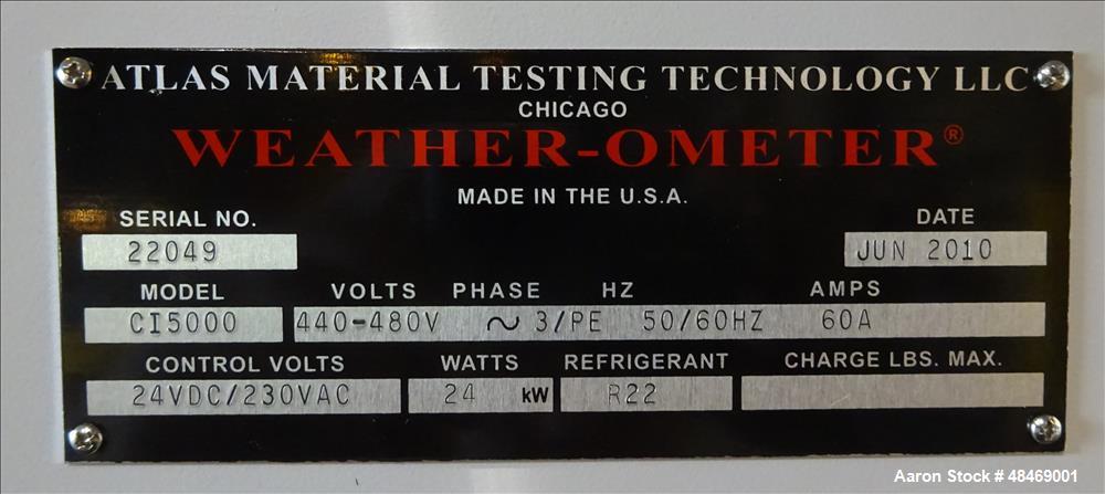 Used Atlas Weather-Ometer Atlas Ci5000 Xenon Weather-Ometer Weathering System