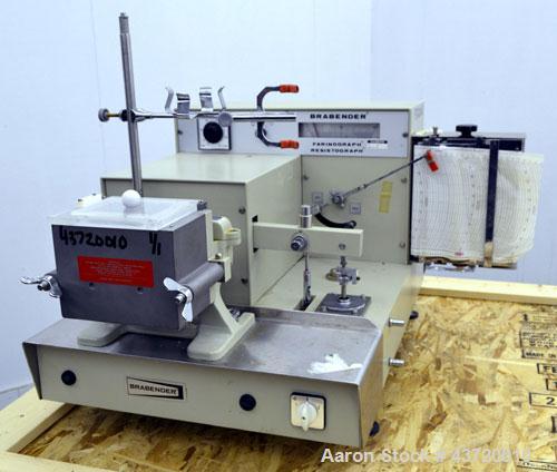Used C.W. Brabender Farinograph/ Resistograph, Model FA/R-2.Designed to measure the water absorption of flours, determine the rheological properties of dough, check production and flour blends in the...