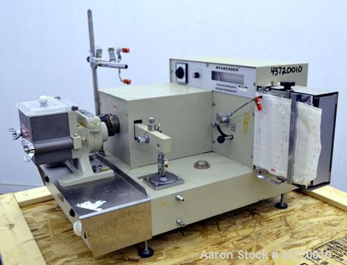 Used C.W. Brabender Farinograph/ Resistograph, Model FA/R-2.Designed to measure the water absorption of flours, determine the rheological properties of dough, check production and flour blends in the...