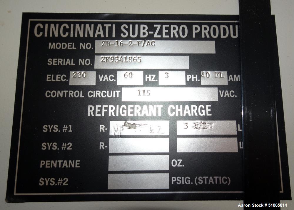 Used- CSZ / Cincinnati Sub-Zero ZH Temperature / Humidity Chamber