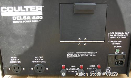 Used: Coulter doppler electrophoretic light scattering analyzer, Model DELSA440S