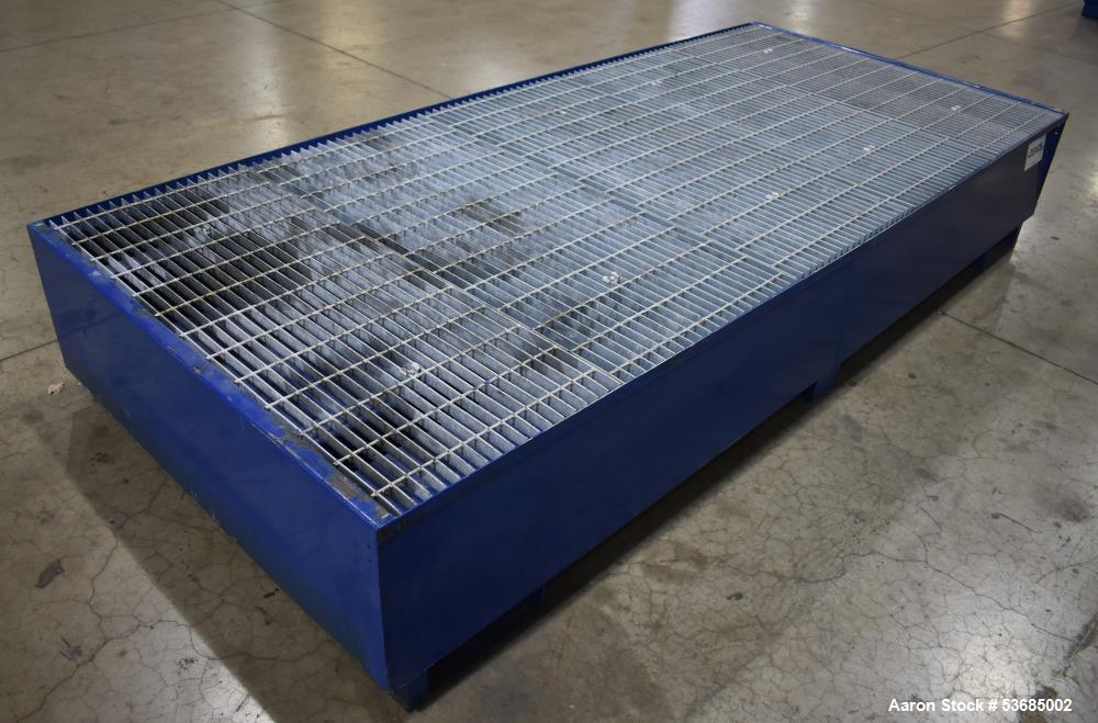 Used Denios 2-Tote Spill Containment Pallet – 500-Gallon Sump, Steel Grate
