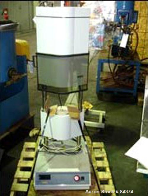USED: Dynisco Capillary Rheometer, model D605217-115. With 9.5 mm diameter x 200 mm long barrel, rated up to 400 deg C, 9 kn load cell, Kayness (KARS) software and electronic calibration unit. New 19...