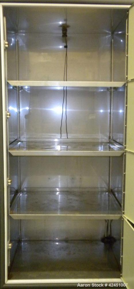 Used Forma Scientific Ultra Low Temperature Upright Freezer, Model 8200UL, Approximate 13 Cubic Foot. Chamber measures 22" wide x 19" deep x 51 1/2" high. (3) adjustable shelves. Type R12 refrigerant...