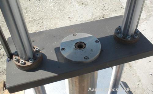 Used Gottfert Capillary Rheometer, Model 012.01, Series 1000. Approximate 9.5 mm diameter x 200 mm long test barrel, rated up to 400 Degrees C, 10 kn test force. Includes a Rheotens electronic tensil...