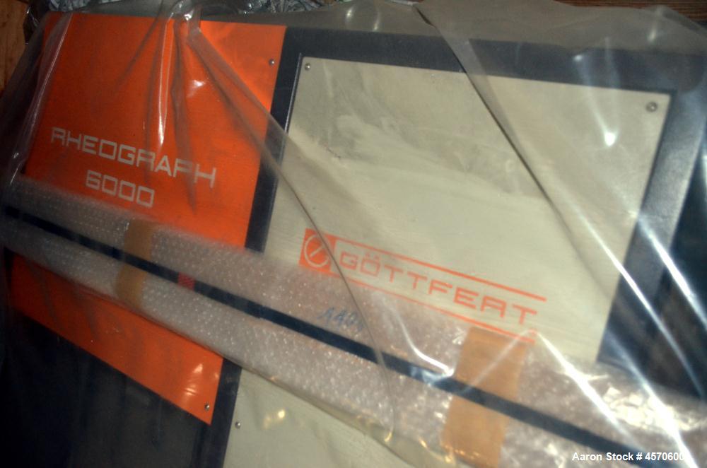 Unused- Gottfert High Pressure Capillary Rheometer, Model Rheograph 6000.