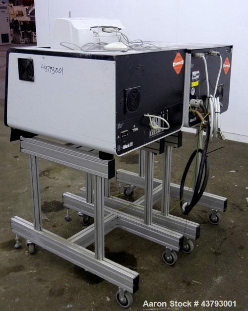 Used Haake Rheocord 9000 Fisons Rheometer Mixer. Consisting of: (1) Haake model 002-1674 (2) wing rotors, chrome plated. (1) Jacketed mixing chamber, (1) drive system, model 001-9758, serial# 1950073...