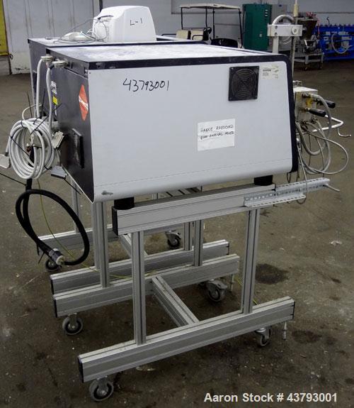 Used Haake Rheocord 9000 Fisons Rheometer Mixer. Consisting of: (1) Haake model 002-1674 (2) wing rotors, chrome plated. (1) Jacketed mixing chamber, (1) drive system, model 001-9758, serial# 1950073...