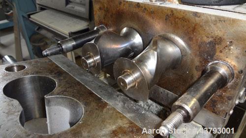 Used Haake Rheocord 9000 Fisons Rheometer Mixer. Consisting of: (1) Haake model 002-1674 (2) wing rotors, chrome plated. (1) Jacketed mixing chamber, (1) drive system, model 001-9758, serial# 1950073...