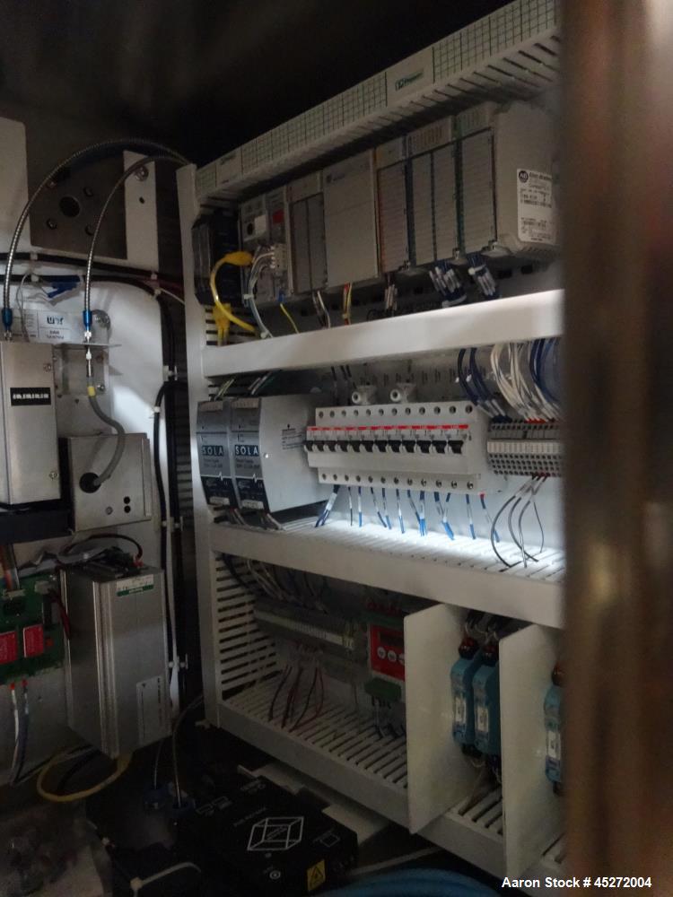 Used Asahi Kasei Bioprocess High Pressure Chromatography System, 316L Stainless Steel. Consists of (1) 15cm Column, integrated feed and elution pumps, discrete valve manifold that allows for fraction...