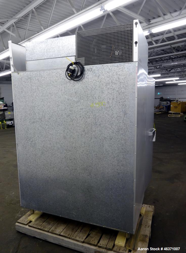Used Hobart Two Section Medium Temperature Refrigerator, Model Q2. 48.9 Cubic feet capacity, approximate interior dimension 50-1/2" wide x 59" tall x 28" deep. 1/60/120 volt, 11.2 amp. 8 Ounce charge...