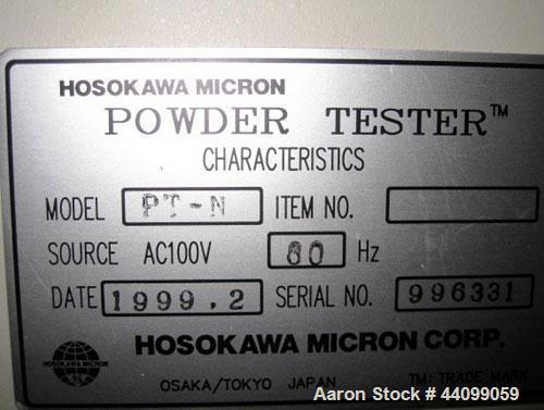 Used Hosokawa Micro Powder Tester, Model PT-N